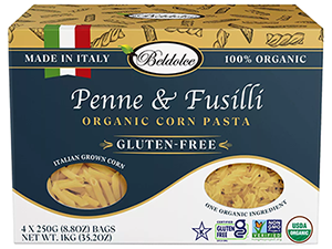 Beldoce Penne & Fusillia Pasta Packaging & Pallet Display