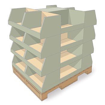 Walmart Floor Display: Full Pallet PDQ Stack