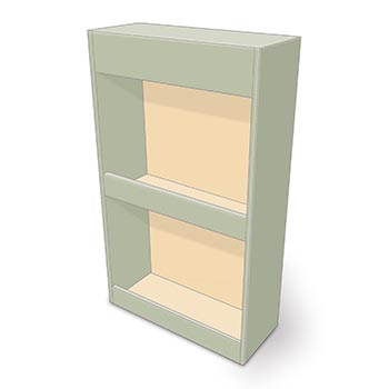 Walmart Display: 24 Inch Power Wing 2 Shelf
