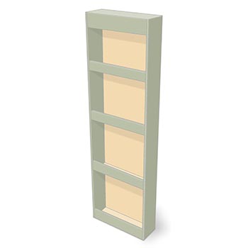 Walmart Display: 24 Inch Power Wing 4 Shelf