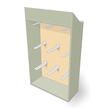 Walmart Display: 24 Inch Power Wing (9 Hooks)