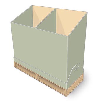 Walmart Floor Display: 2 Cell, Half Pallet Dump Bin