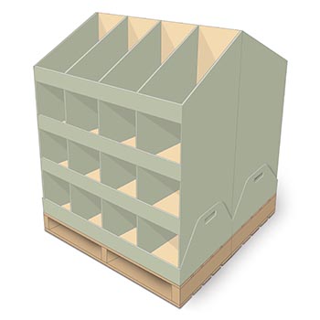 Walmart Floor Display: Full Pallet Hutch