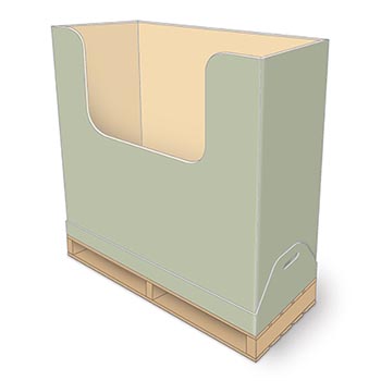 Walmart Floor Display: Single Sided, Single Cell Half Pallet Dump Bin