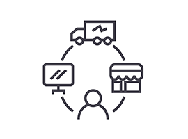 Permanent display logistics icon