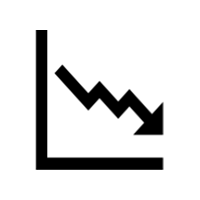 Down trend icon