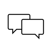 Speech boxes icon