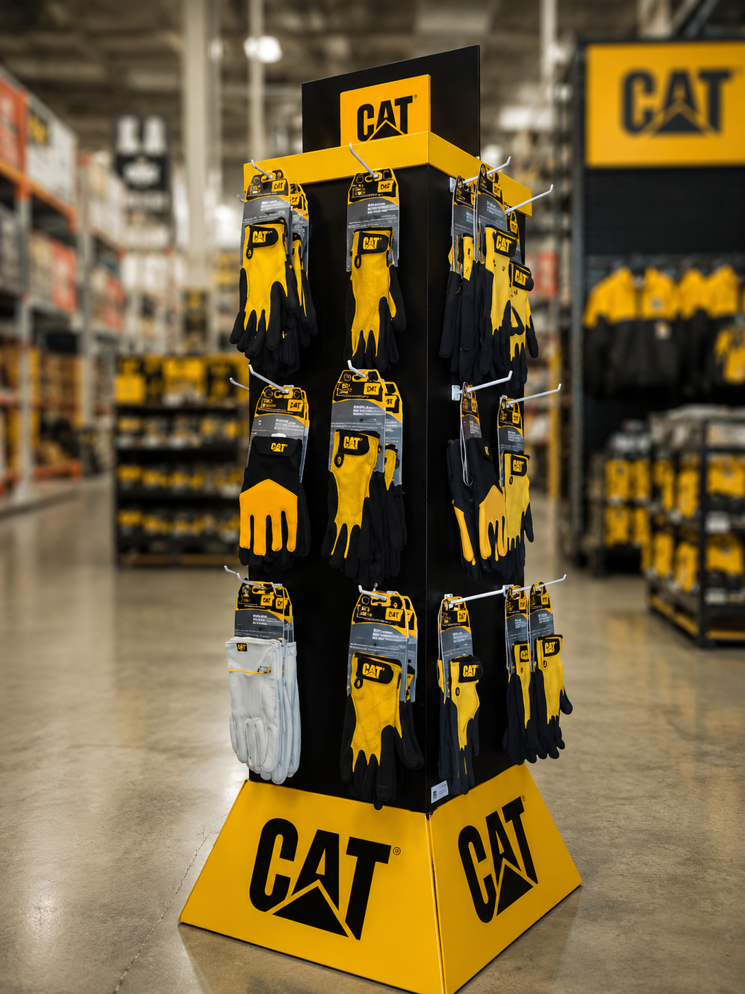 Custom Corrugated Floor Display: CAT Gloves